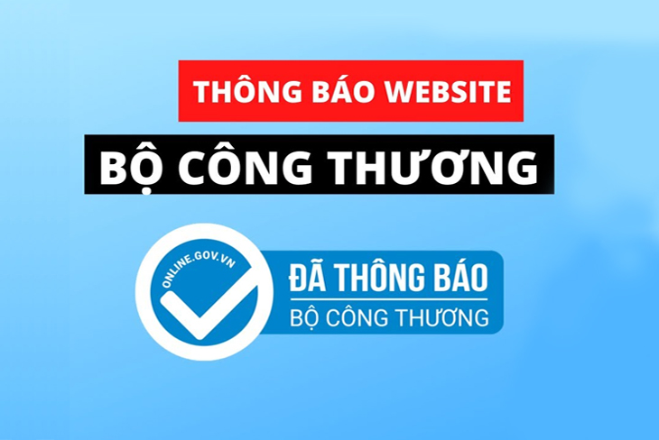 thông báo website với bộ công thương