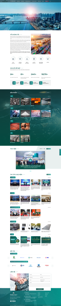 Mẫu Website Giới thiệu Công Ty Thép đẹp hiện đại